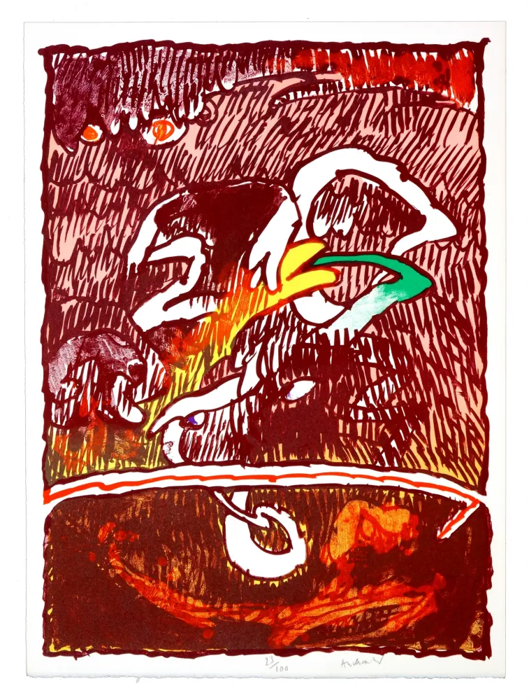 石版画 Alechinsky - Objets Volants