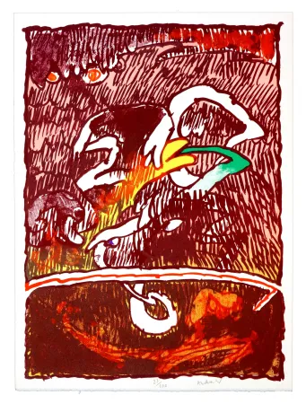 石版画 Alechinsky - Objets Volants