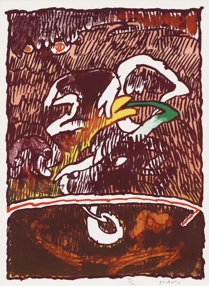 石版画 Alechinsky - Objets volants VI