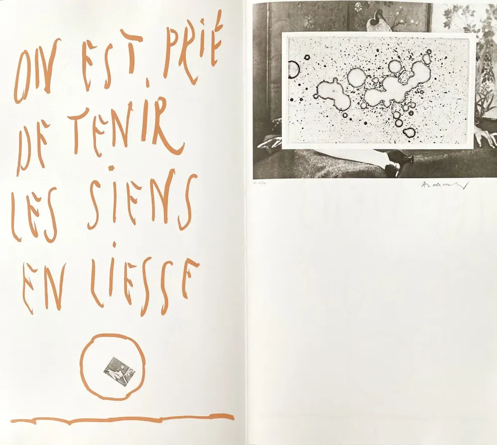 蚀刻版画 Alechinsky - On est prié de tenir les siens en liesse