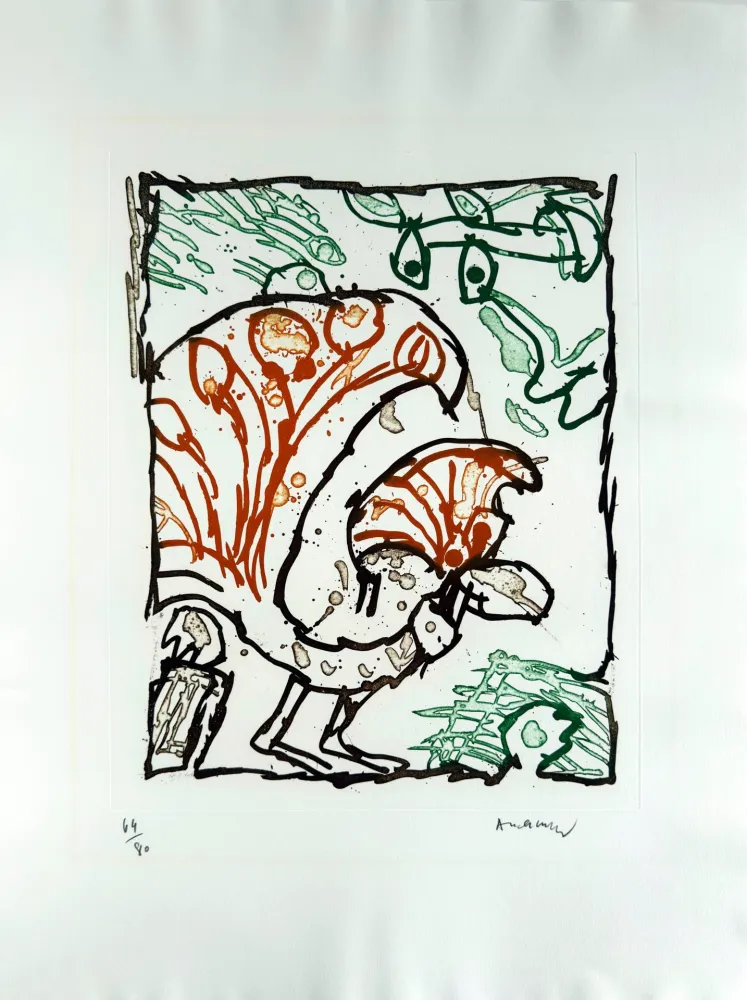 石版画 Alechinsky - Paon