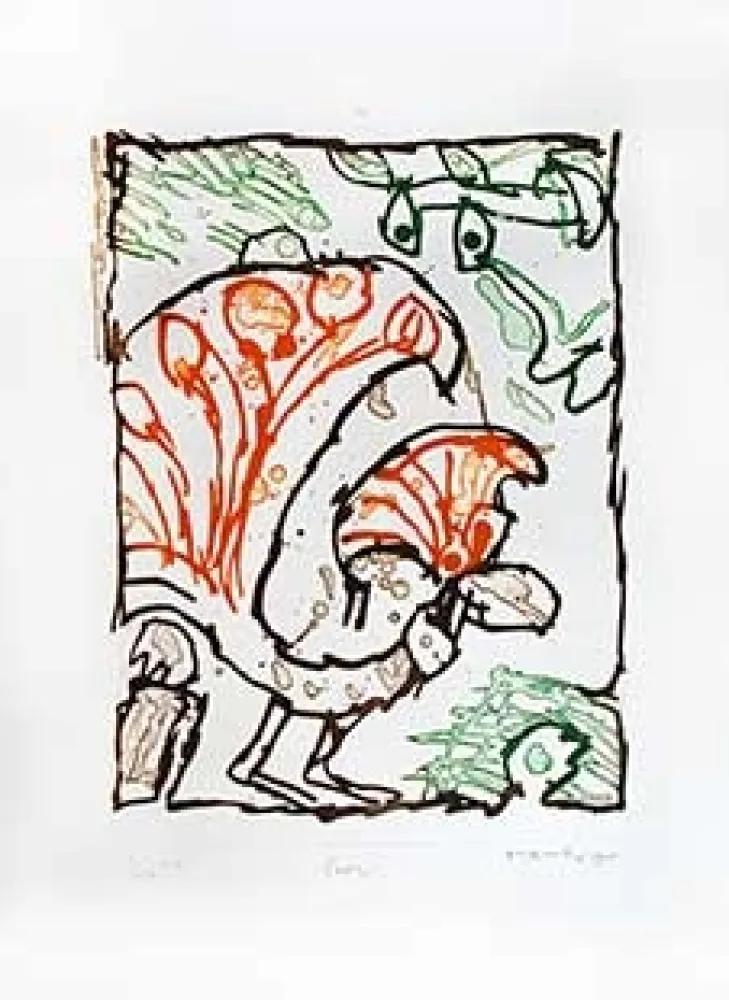 版画 Alechinsky - Paon