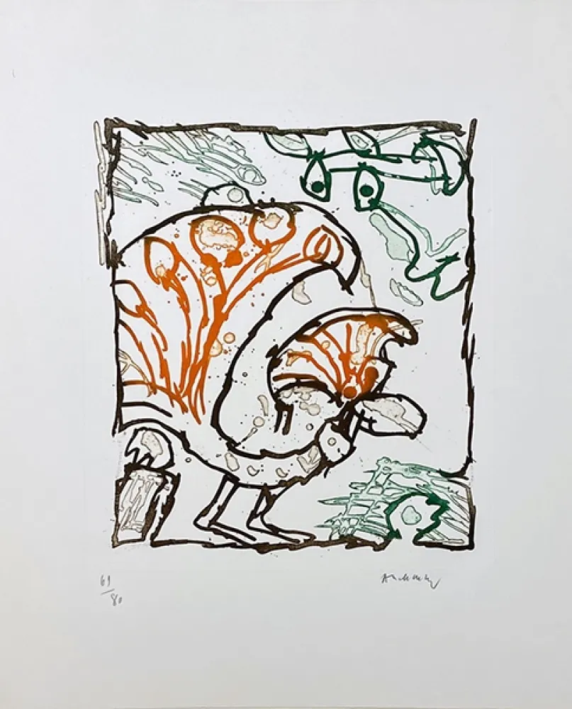 版画 Alechinsky - Paon