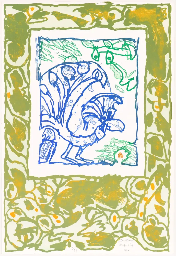 石版画 Alechinsky - Paon différencié