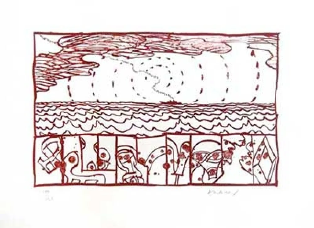 石版画 Alechinsky - Par temps clair