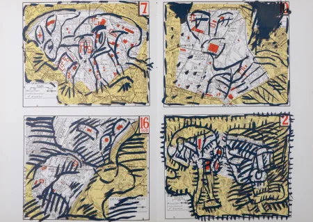 石版画 Alechinsky - Paris Districts, 1982