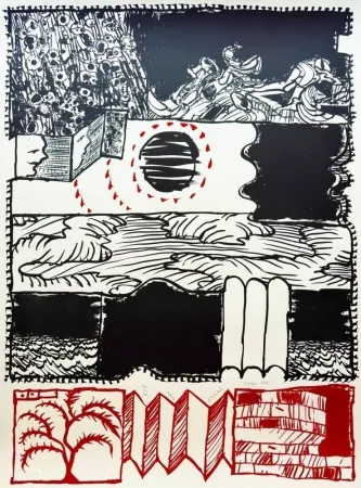 石版画 Alechinsky - Paysage déplié