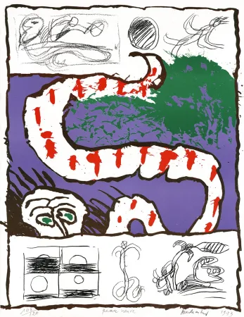 石版画 Alechinsky - Peau neuve