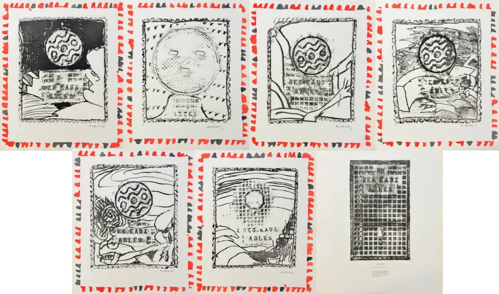 蚀刻版画 Alechinsky - Pièces du mobilier urbain