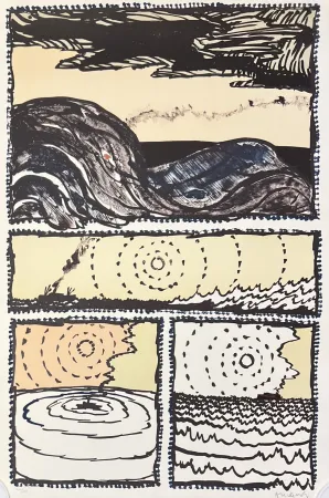 石版画 Alechinsky - Pierre Alechinsky Lithographie Le Volturno, n°49/99, Clot & Bramsen, 1989