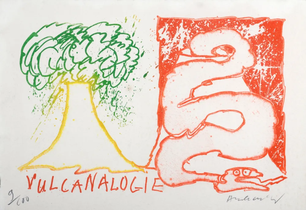 蚀刻版画 Alechinsky - Pierre Alechinsky : Vulcanalogie, 1970 - Hand-signed