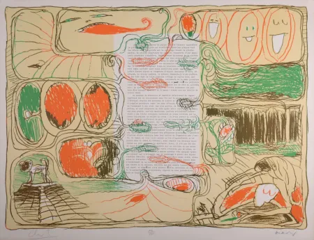 石版画 Alechinsky - Placard, 1975