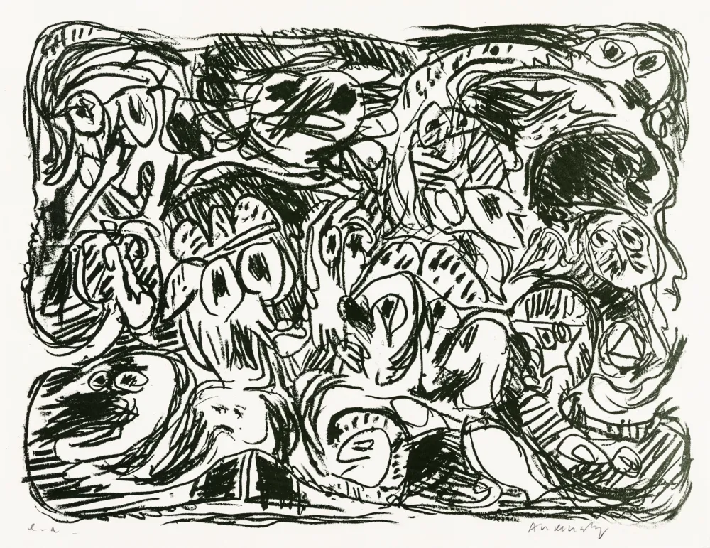 石版画 Alechinsky - Plan d'ensemble black