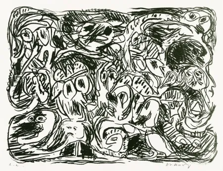 石版画 Alechinsky - Plan d'ensemble black