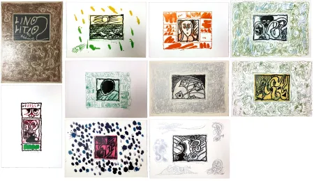 石版画 Alechinsky - Planche I, II, III, IV, V, VI, VII, VIII, IV, X