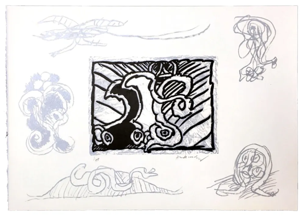 油毡版画 Alechinsky - Planche IX