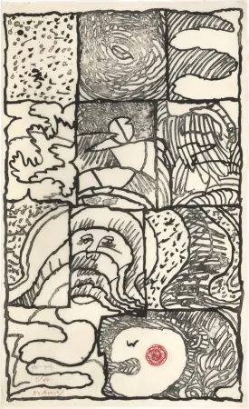 蚀刻飞尘法 Alechinsky - Pleine page