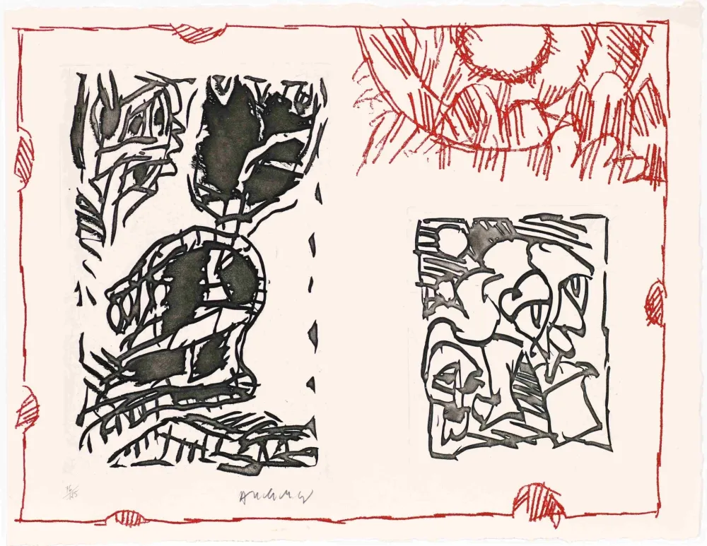 蚀刻飞尘法 Alechinsky - Poèmes à voir 09