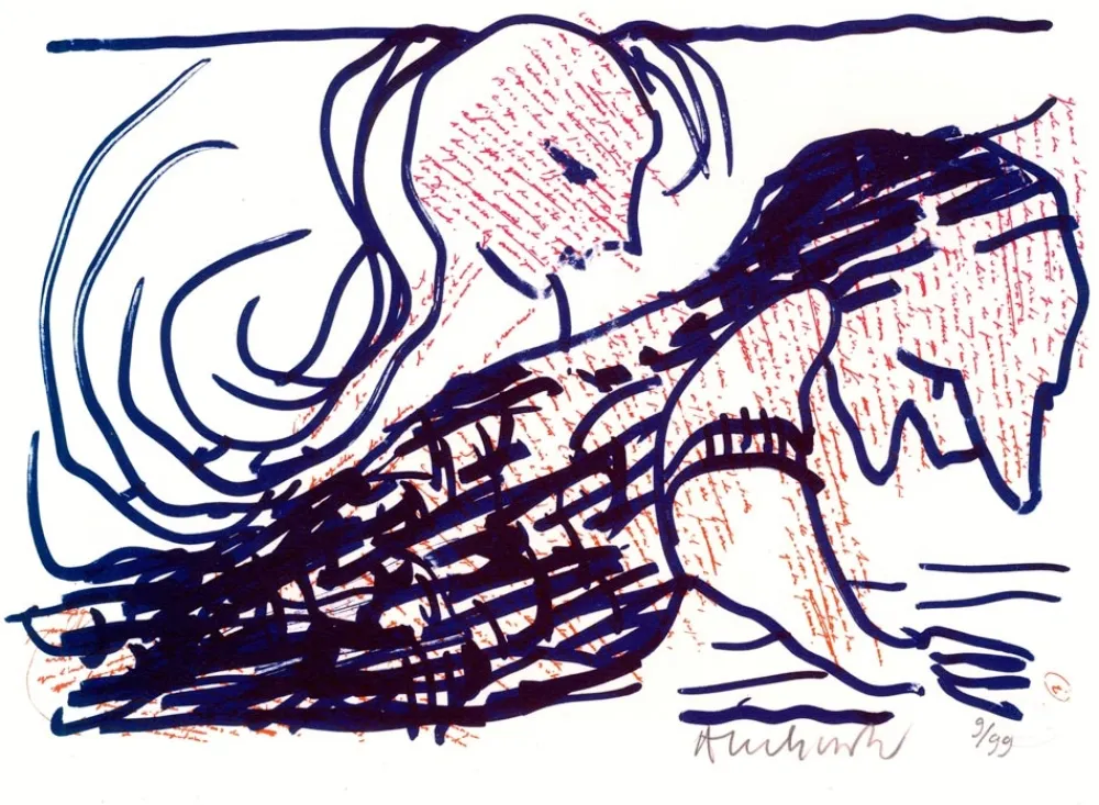 石版画 Alechinsky - Pointes et feutres