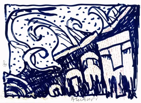 石版画 Alechinsky - Pointes et Feutres