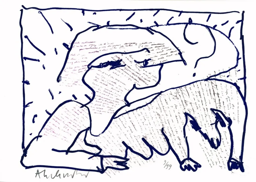 石版画 Alechinsky - Pointes et Feutres