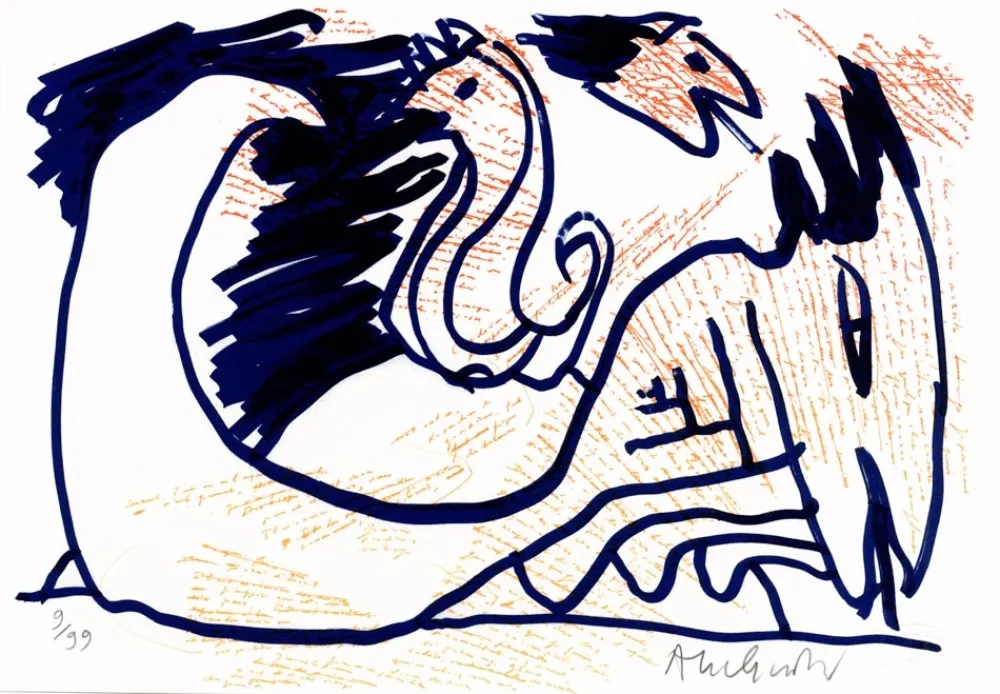 石版画 Alechinsky - Pointes et Feutres