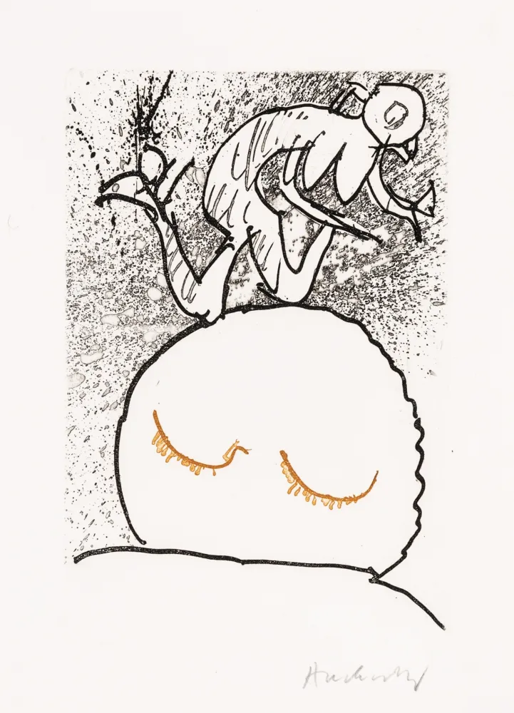 蚀刻飞尘法 Alechinsky - Pointes Planche XI bis