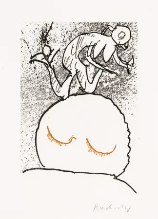 蚀刻飞尘法 Alechinsky - Pointes Planche XI bis