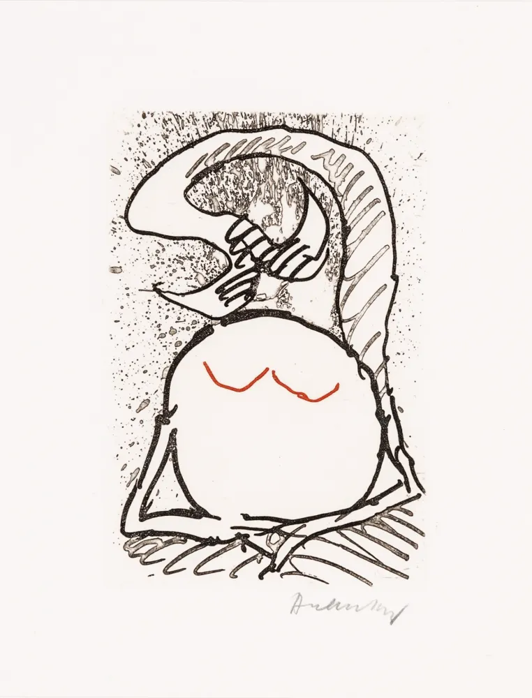 蚀刻飞尘法 Alechinsky - Pointes Planche XIII bis