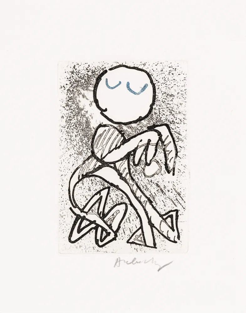 蚀刻飞尘法 Alechinsky - Pointes Planche XIV bis