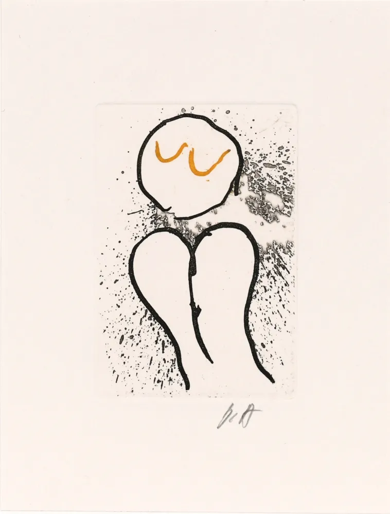 蚀刻飞尘法 Alechinsky - Pointes Planche XV bis