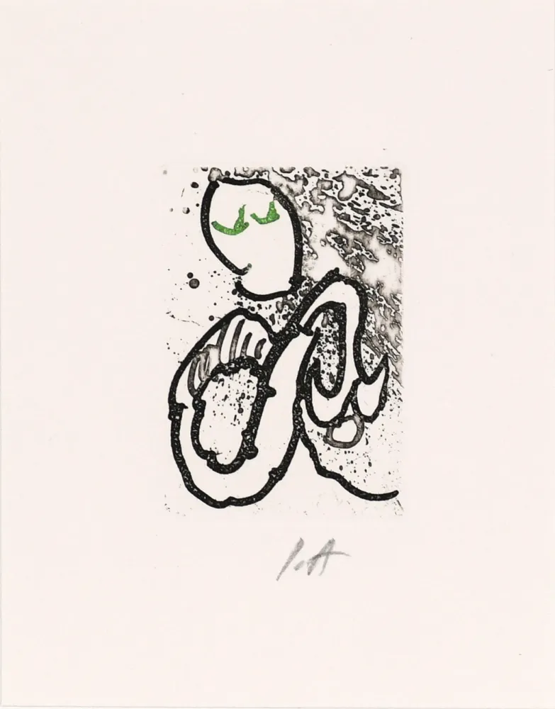 蚀刻飞尘法 Alechinsky - Pointes Planche XVI bis