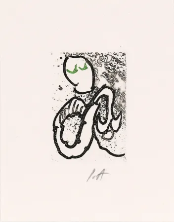 蚀刻飞尘法 Alechinsky - Pointes Planche XVI bis