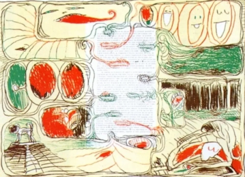 石版画 Alechinsky - Pour Claude Simon