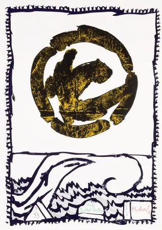 石版画 Alechinsky - Pour Michel Butor