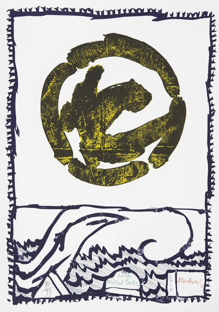 石版画 Alechinsky - Pour Michel Butor