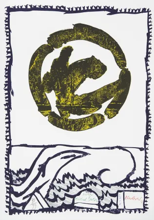 石版画 Alechinsky - Pour Michel Butor