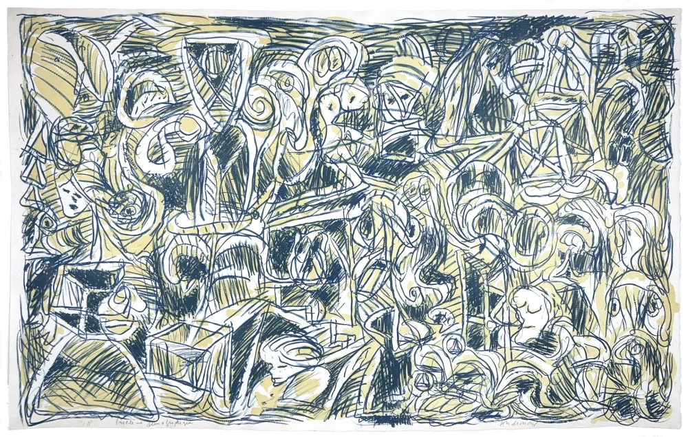 石版画 Alechinsky - Problème démographique