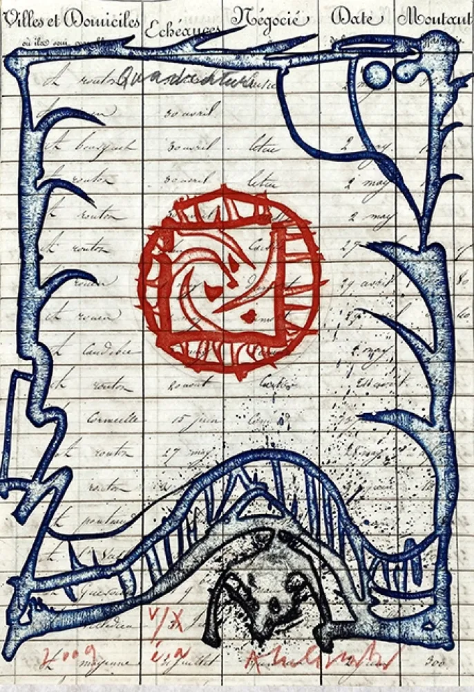 版画 Alechinsky - Quadrature