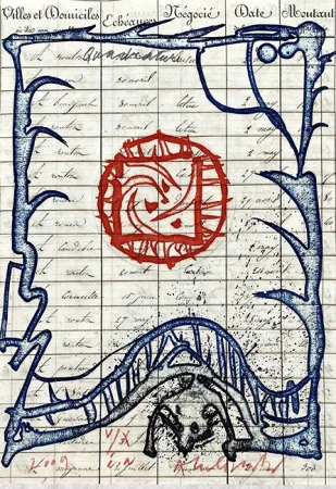 版画 Alechinsky - Quadrature