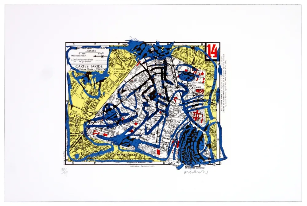 石版画 Alechinsky - Quatorzième arrondissement (Paris)