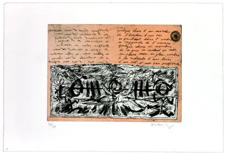 蚀刻版画 Alechinsky - Quelque chose d'un monde