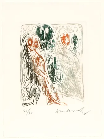 蚀刻版画 Alechinsky - Quelques vieilles lignes II