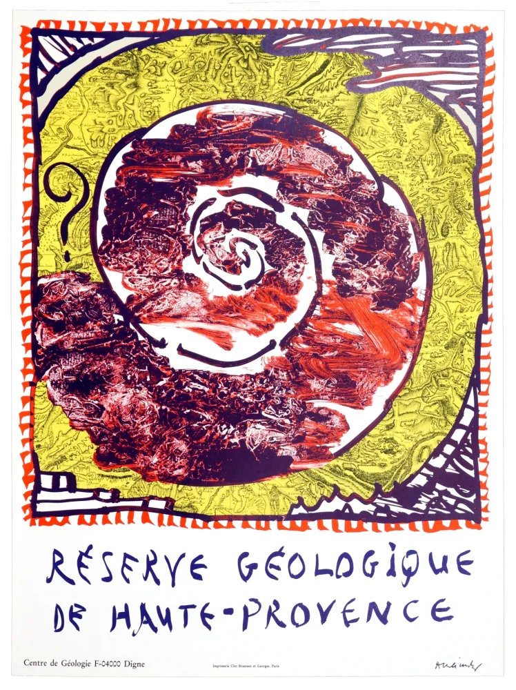 石版画 Alechinsky - Réserve géologique de la Haute-Provence