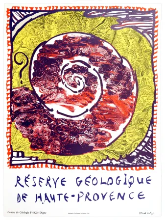 石版画 Alechinsky - Réserve géologique de la Haute-Provence