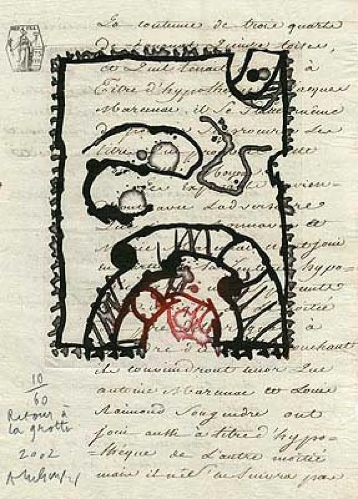 版画 Alechinsky - Retour à la grotte