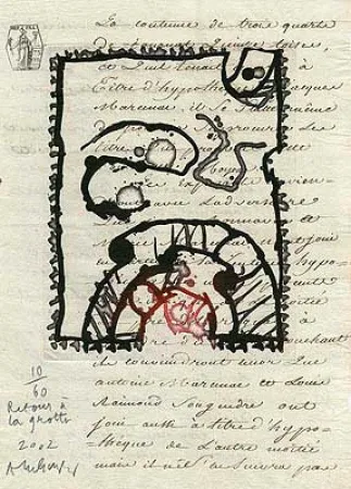 版画 Alechinsky - Retour à la grotte