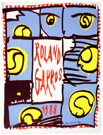 石版画 Alechinsky - Roland Garros