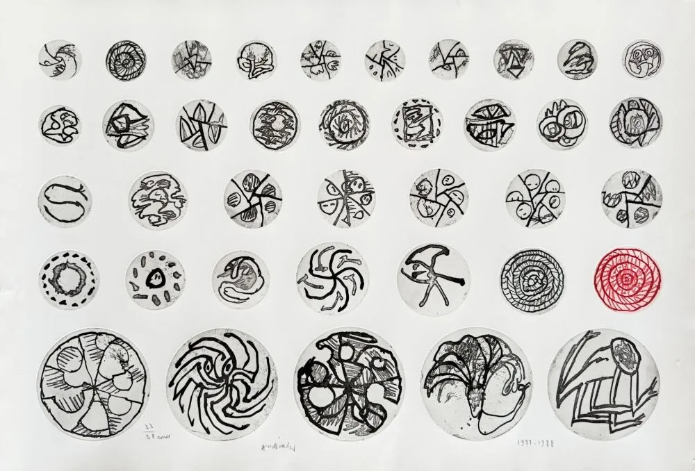 蚀刻版画 Alechinsky - Ronds