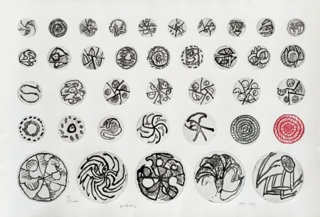 蚀刻版画 Alechinsky - Ronds